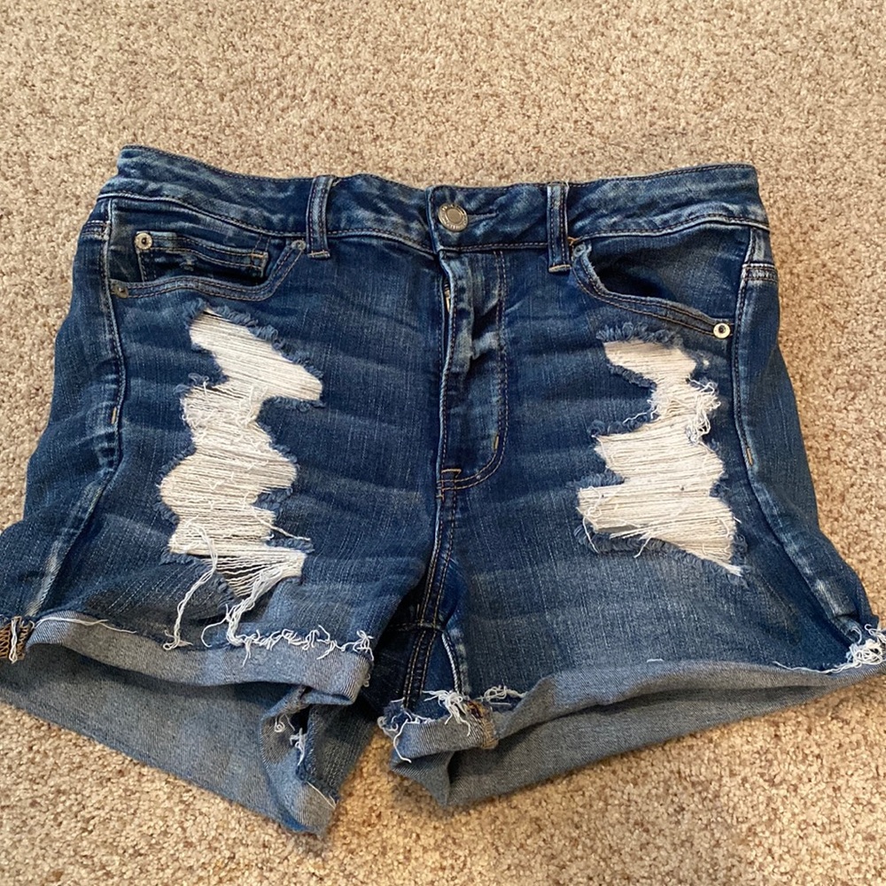 Sz 12 American Eagle Hi Rise Shortie Shorts